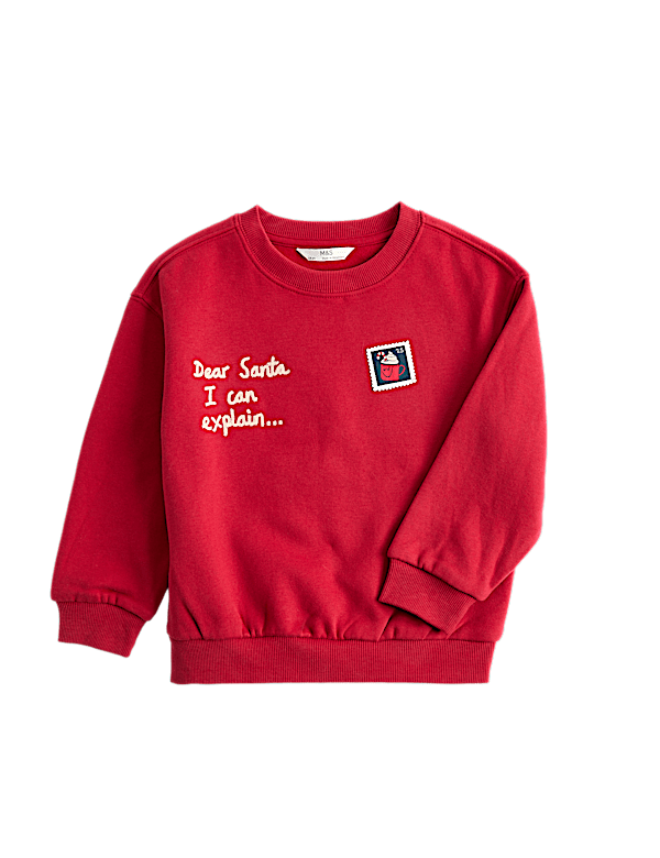 Cotton Rich Christmas Sweatshirt (2-8 Yrs)