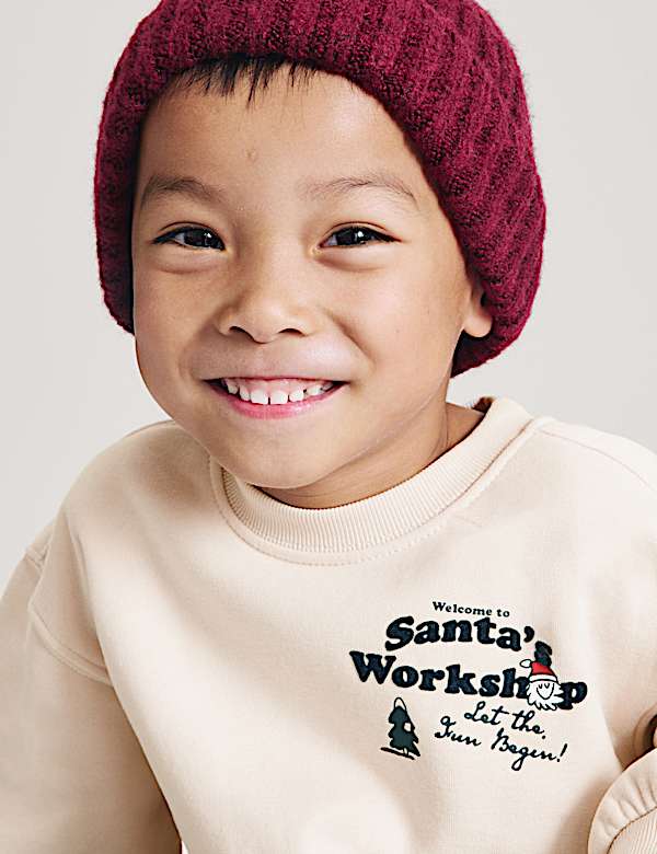 2 Piece Cotton Rich Santa's Workshop Outfit (2-8 Yrs) - JE