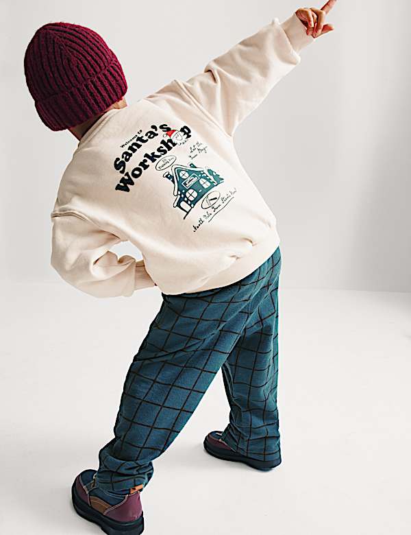 2 Piece Cotton Rich Santa's Workshop Outfit (2-8 Yrs) - JE
