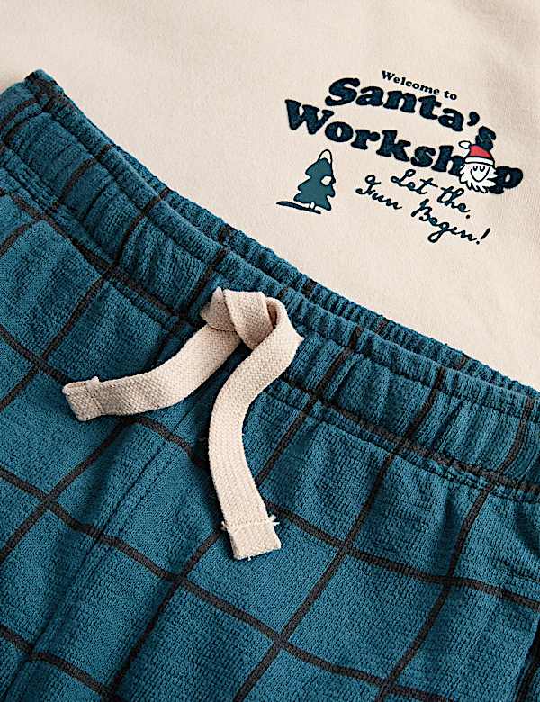 2 Piece Cotton Rich Santa's Workshop Outfit (2-8 Yrs) - JE