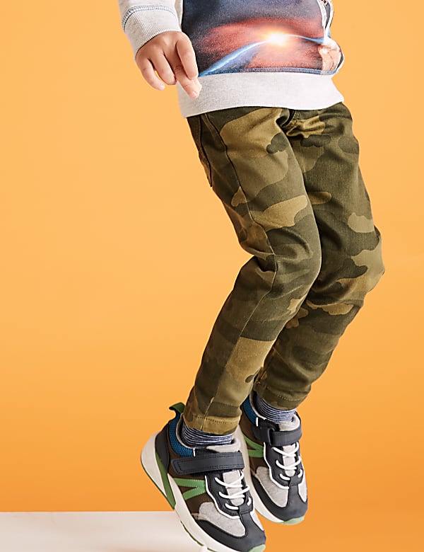 Cotton Camouflage Pull-on Jeans (2-7 Yrs)