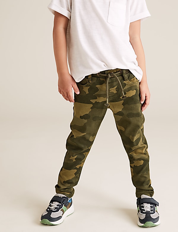 Cotton Camouflage Pull-on Jeans (2-7 Yrs)