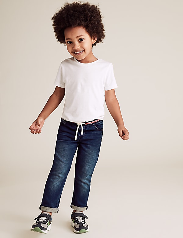 Regular Cotton Rich Comfort Waist Rainbow Jeans (2-7 Yrs)