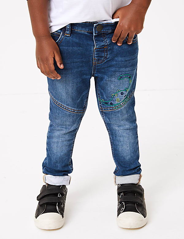 Embroidered Dinosaur Jeans (2-7 Years)