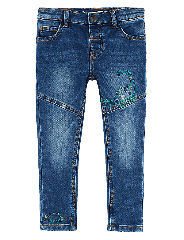 Embroidered Dinosaur Jeans (2-7 Years)