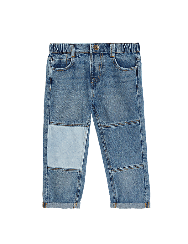 Relaxed Denim Patchwork Jeans (2-8 Yrs)
