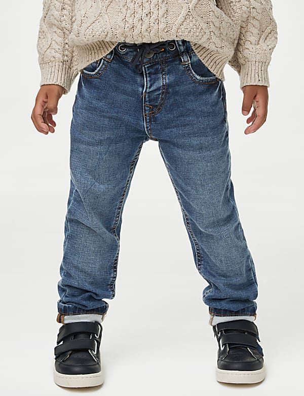 Regular Cotton Rich Elasticated Waist Jeans (2-8 Yrs)