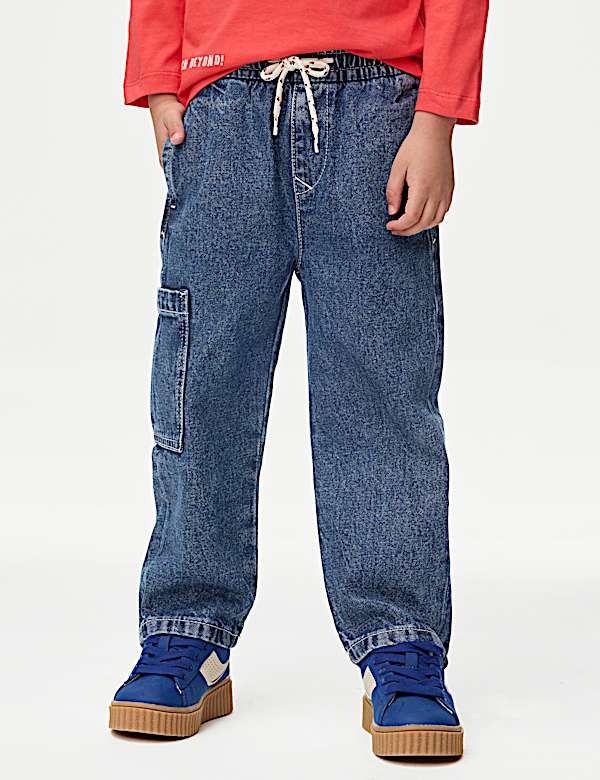 Elasticated Waist Side Pocket Denim Jeans (2-8 Yrs)