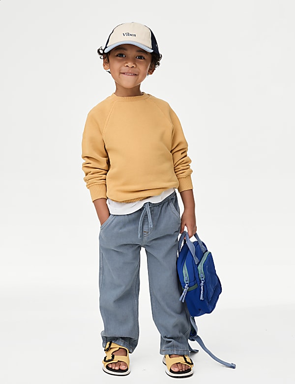 Coloured Denim Drawstring Waist Jeans (2-8 Yrs) - JP