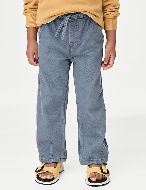 Coloured Denim Drawstring Waist Jeans (2-8 Yrs) - JP