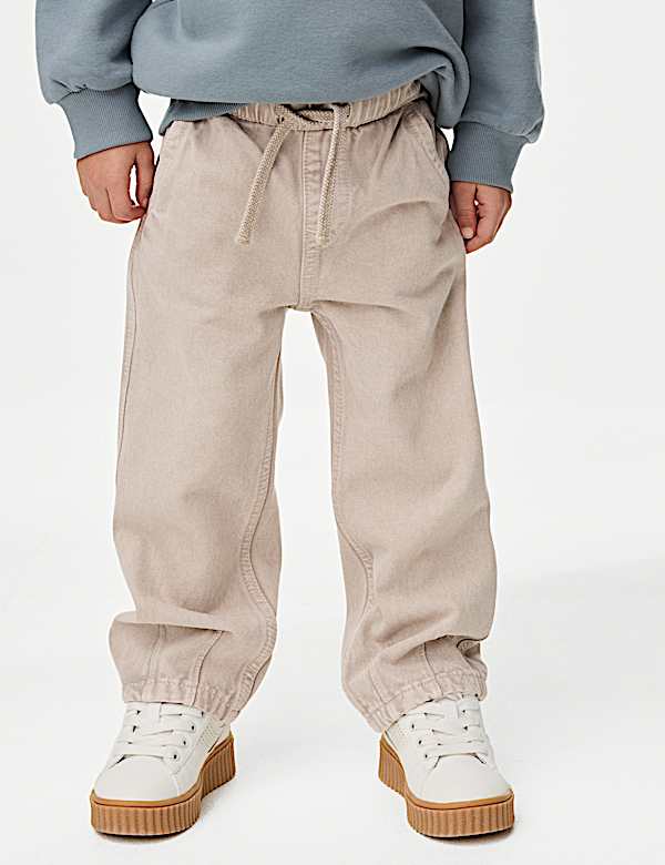 Coloured Denim Drawstring Waist Jeans (2-8 Yrs)