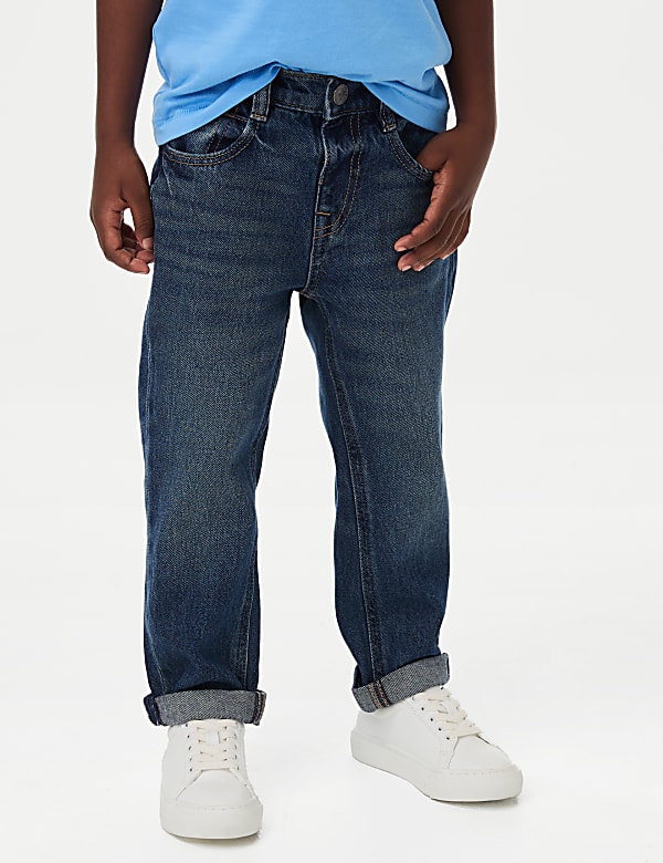 Relaxed Pure Cotton Elasticated Waist Jeans (2-8 Yrs)