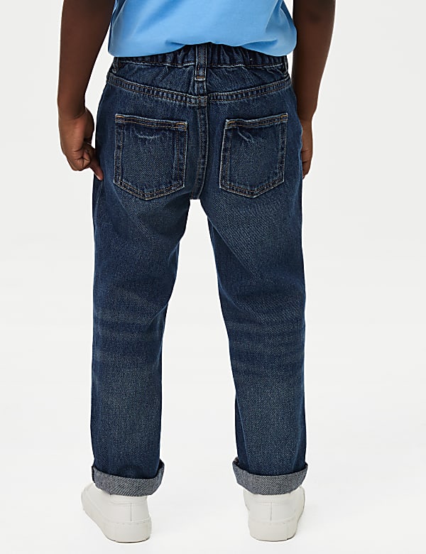 Relaxed Pure Cotton Elasticated Waist Jeans (2-8 Yrs)