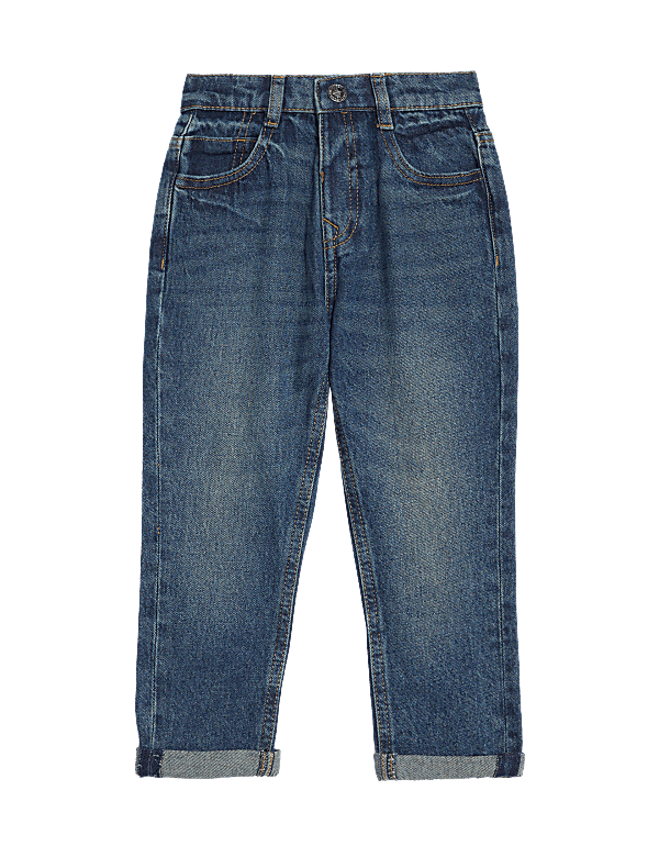 Relaxed Pure Cotton Elasticated Waist Jeans (2-8 Yrs)