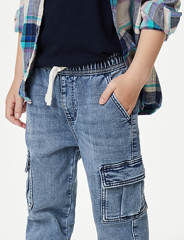 Regular Denim Cargo Jeans (2-8 Yrs)