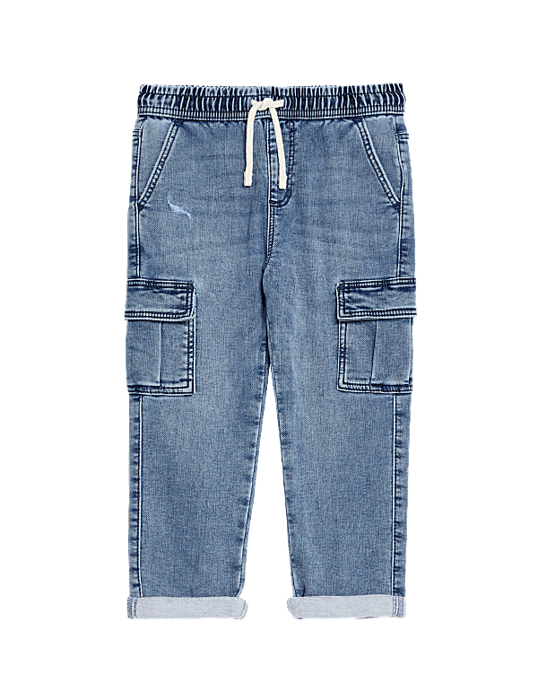 Regular Denim Cargo Jeans (2-8 Yrs)