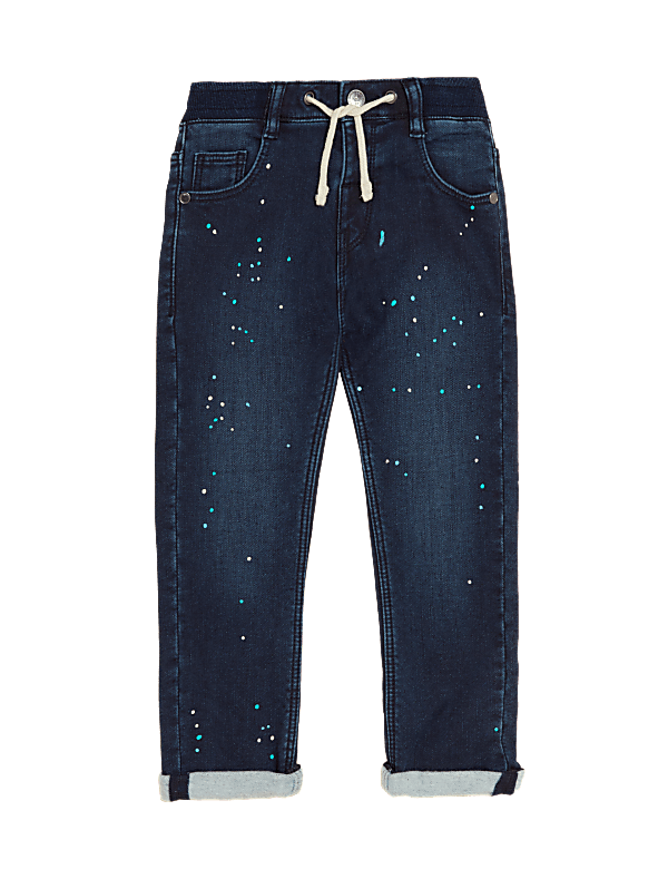 Regular Cotton Rich Paint Splat Jeans