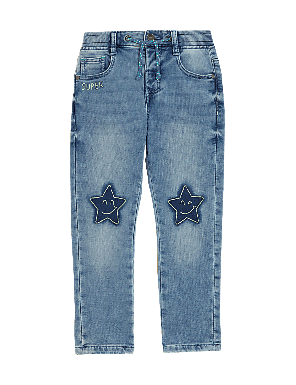 Regular Cotton Rich Star Embroidered Jeans