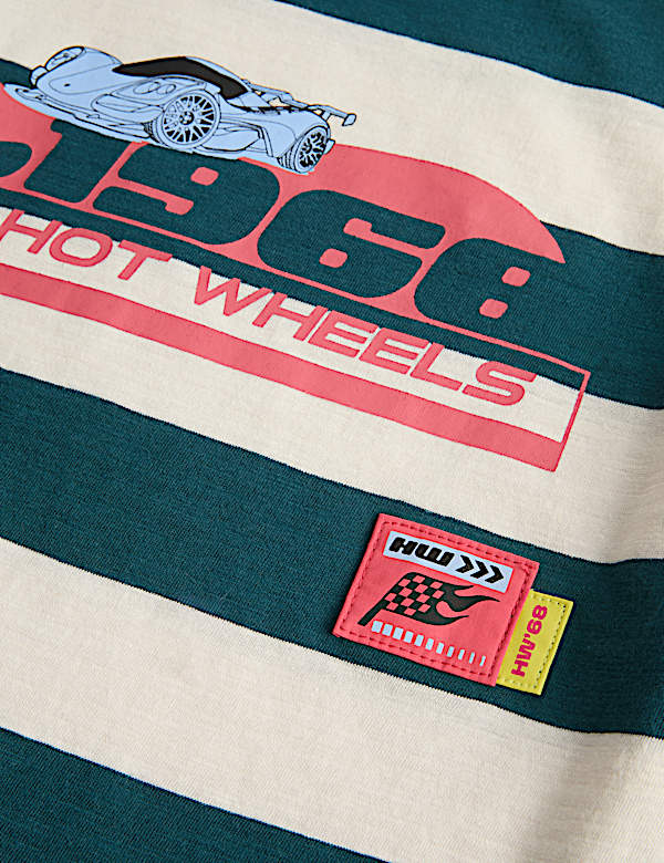 Pure Cotton Hot Wheels&trade; Mock Sleeve Top (2-8 Yrs)