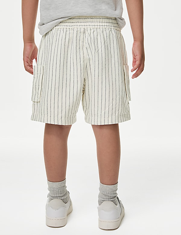 Pure Cotton Striped Shorts (2-8 Yrs)