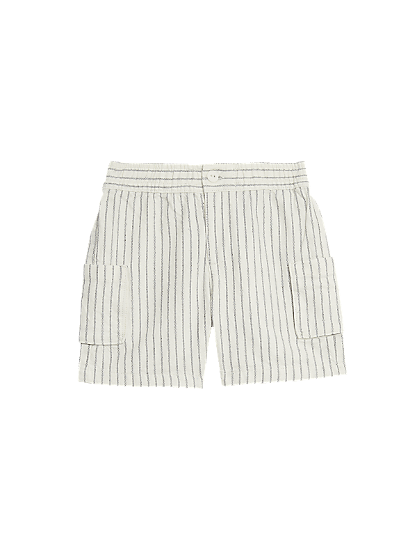Pure Cotton Striped Shorts (2-8 Yrs)
