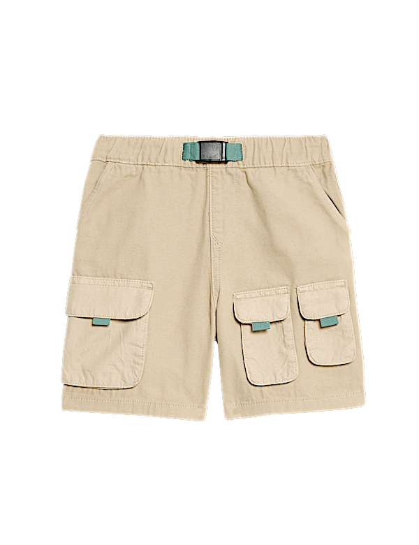 Pure Cotton Cargo Shorts (2-8 Yrs)