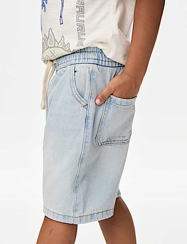 Pure Cotton Denim Shorts (2-8 Yrs)