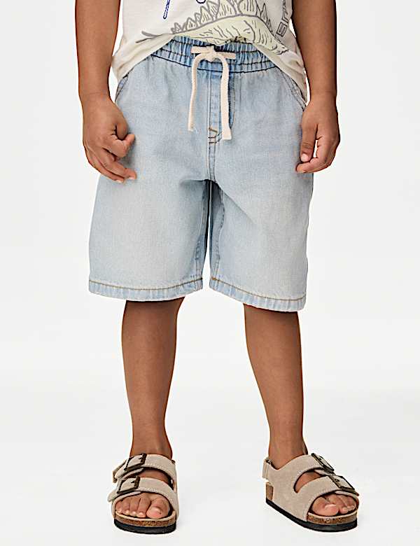 Pure Cotton Denim Shorts (2-8 Yrs)