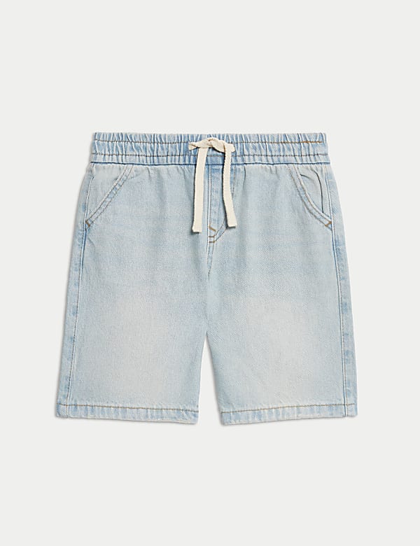 Pure Cotton Denim Shorts (2-8 Yrs) - IS