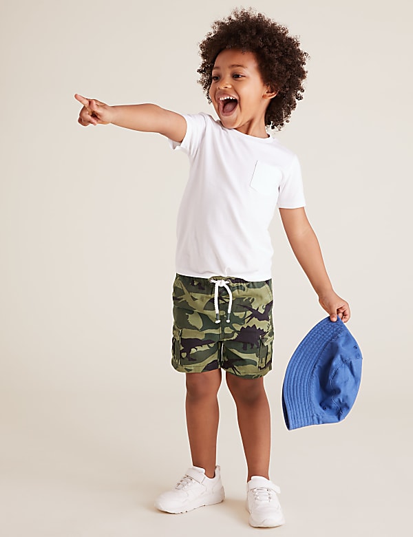 Pure Cotton Dinosaur Camouflage Shorts