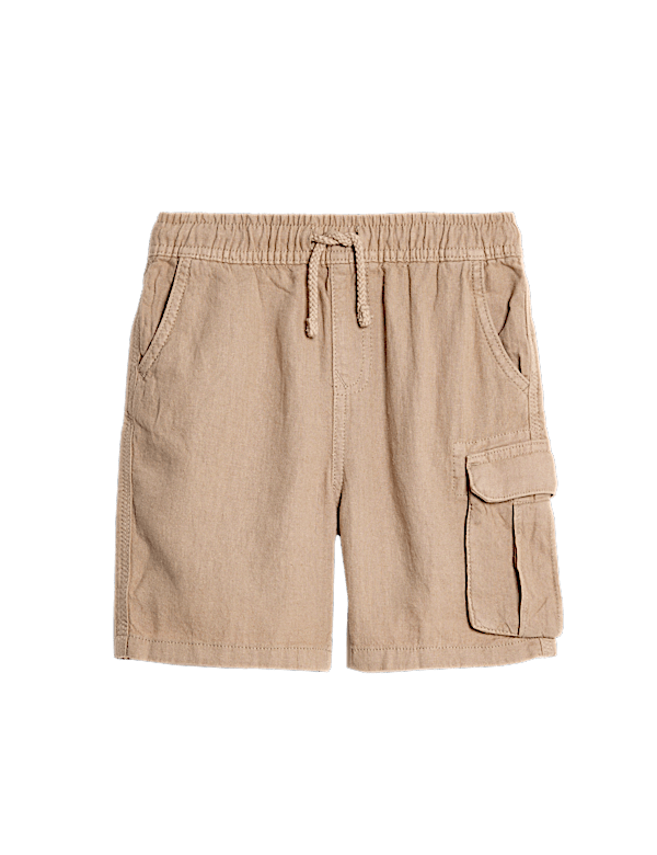 Linen Rich Elasticated Waist Shorts (2-8 Yrs)