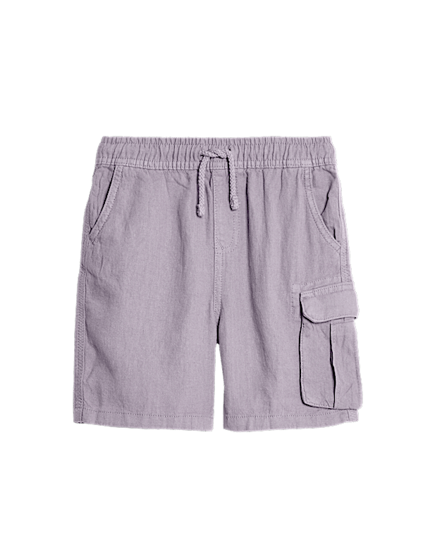 Linen Rich Elasticated Waist Shorts (2-8 Yrs)