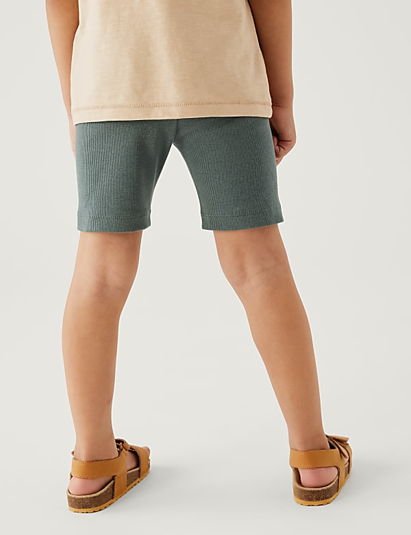Cotton Rich Ribbed Cycling Shorts
