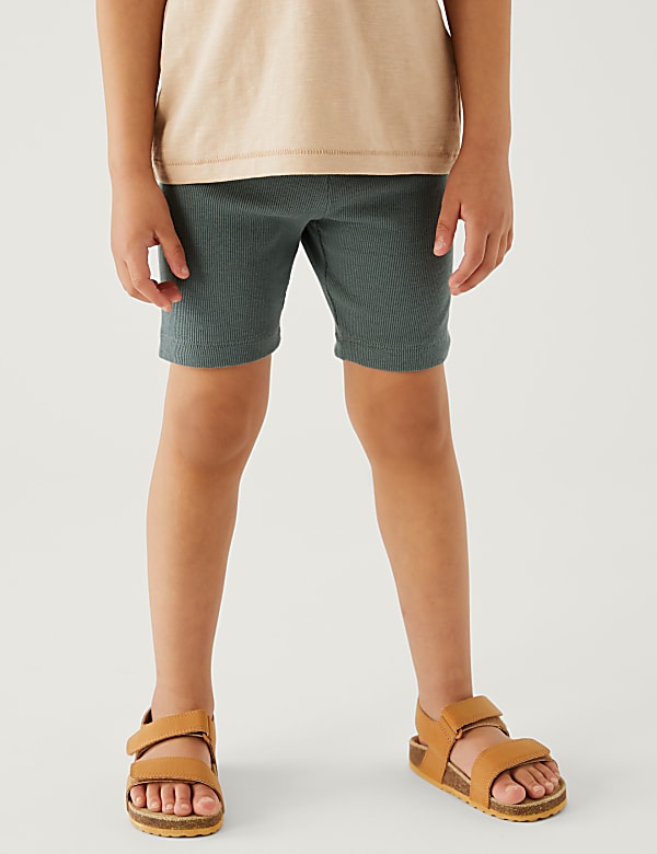Cotton Rich Ribbed Cycling Shorts