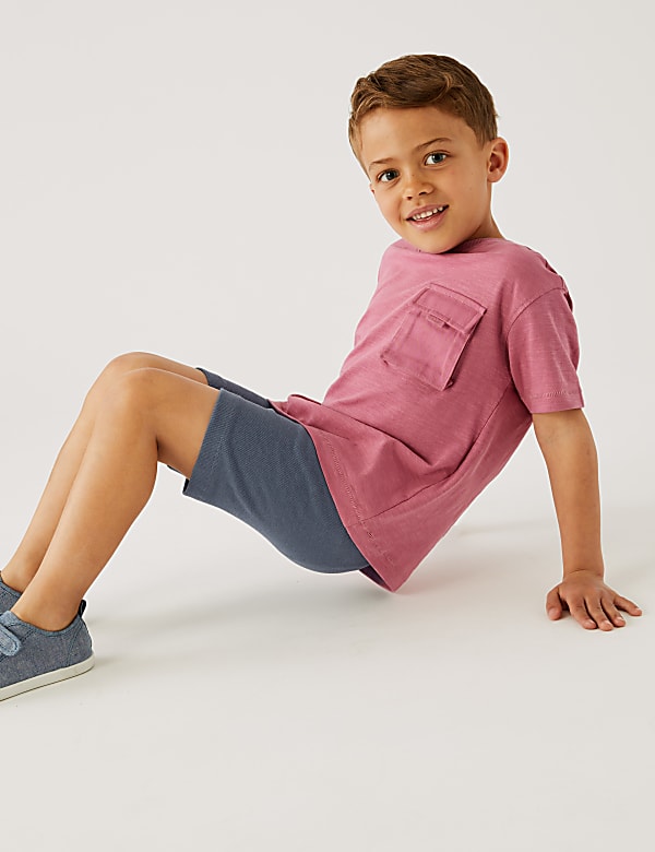 Buy Cotton Rich Ribbed Cycling Shorts at Marks Spencer