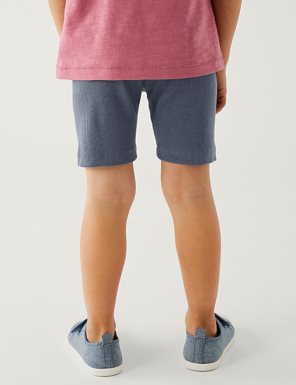Cotton Rich Ribbed Cycling Shorts
