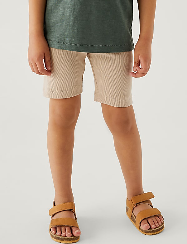 Cotton Rich Ribbed Cycling Shorts