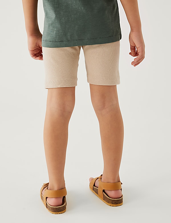 Cotton Rich Ribbed Cycling Shorts