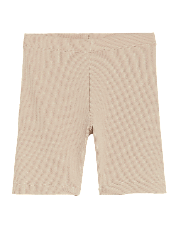 Cotton Rich Ribbed Cycling Shorts
