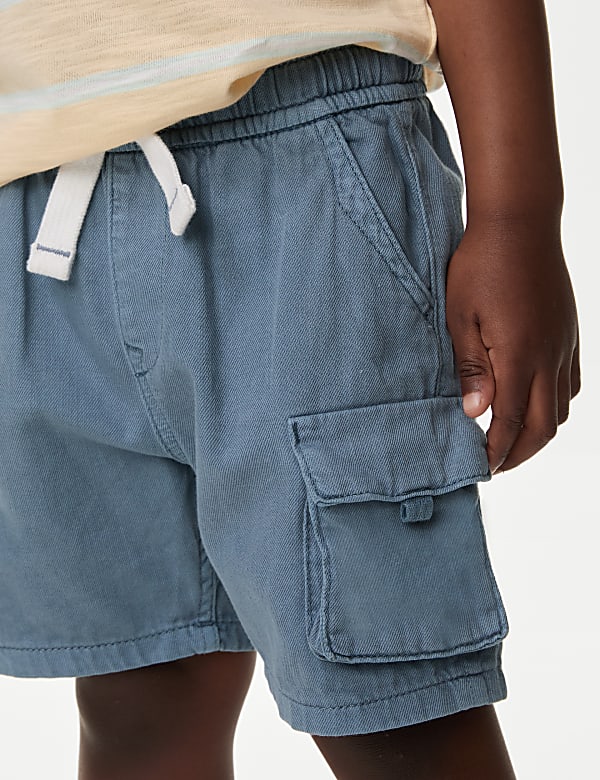 Pure Cotton Cargo Shorts (2-8 Yrs)