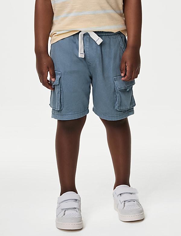 Pure Cotton Cargo Shorts (2-8 Yrs)