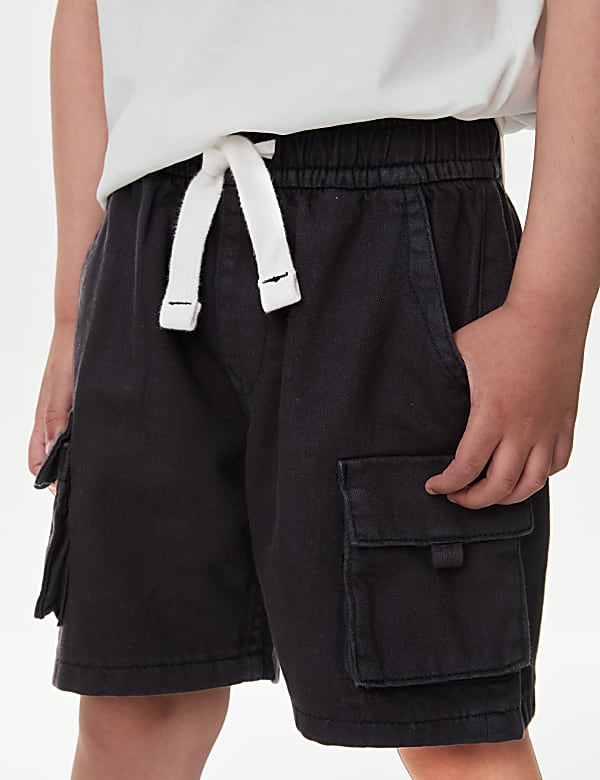 Pure Cotton Cargo Shorts (2-8 Yrs)