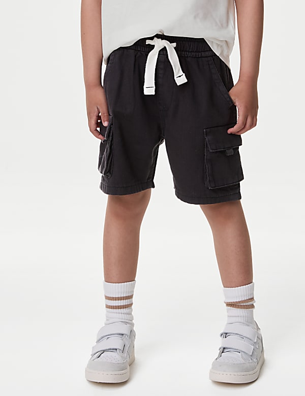 Pure Cotton Cargo Shorts (2-8 Yrs)