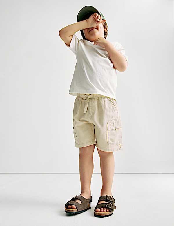 Cotton Rich Cargo Shorts (2-8 Yrs) - HU