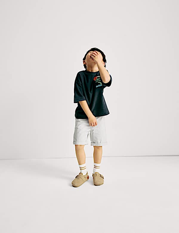 Cotton Rich Striped Chino Shorts (2-8 Yrs) - US