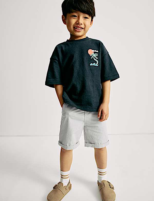 Cotton Rich Striped Chino Shorts (2-8 Yrs) - US