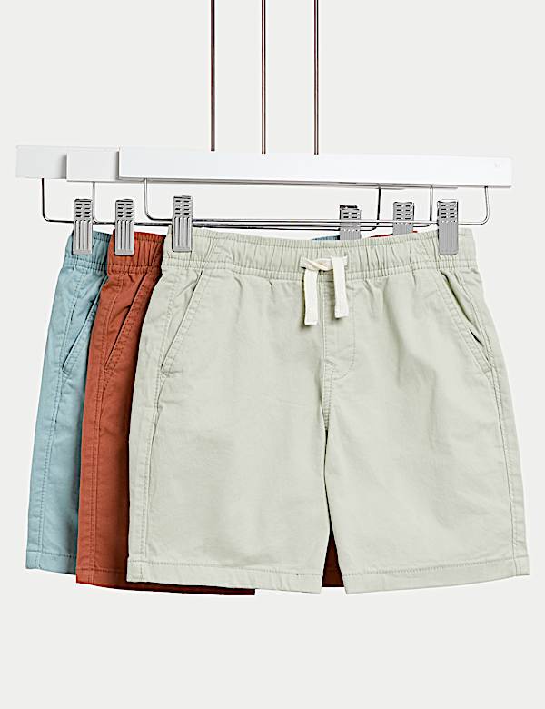3er-Pack Shorts mit hohem Baumwollanteil (2–8&nbsp;J.) - AT