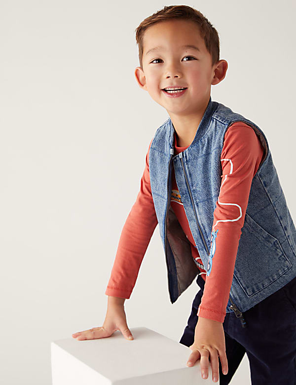 Denim Padded Gilet