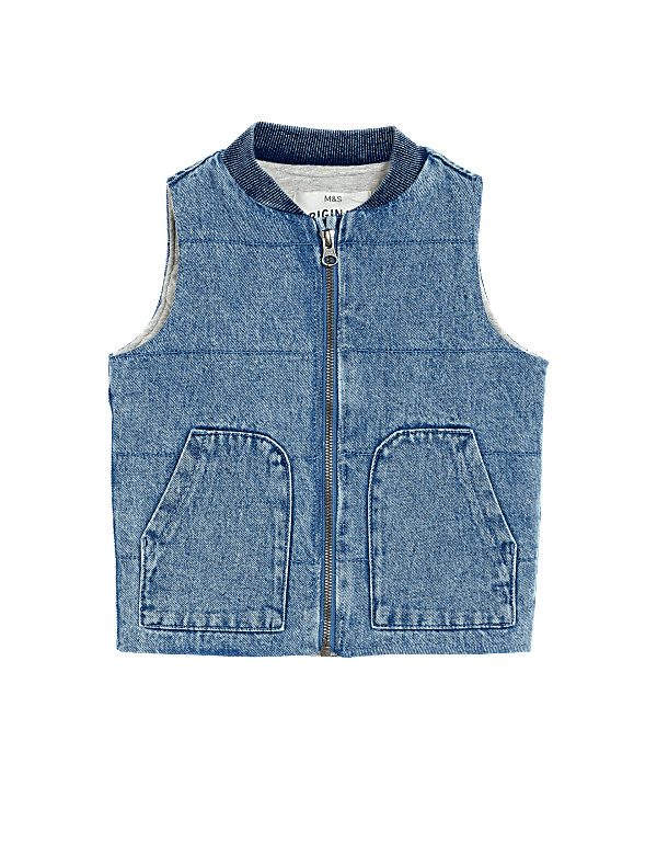 Denim Padded Gilet