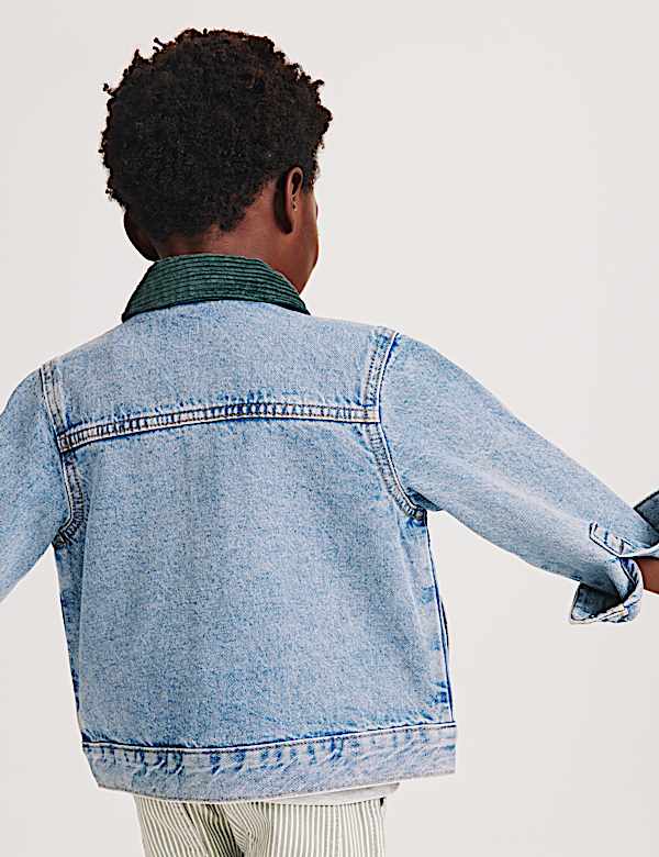 Denim-Hemdjacke aus reiner Baumwolle (2&ndash;8 J.) - AT